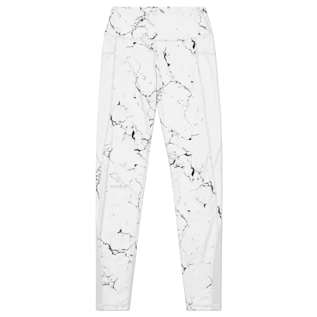 Buffbunny Limitless Leggings Size Small White Marble Pockets
