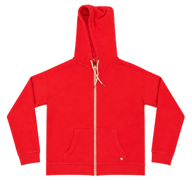 Volcom Full Zip Hoodie Size XS Red Lived In Lounge