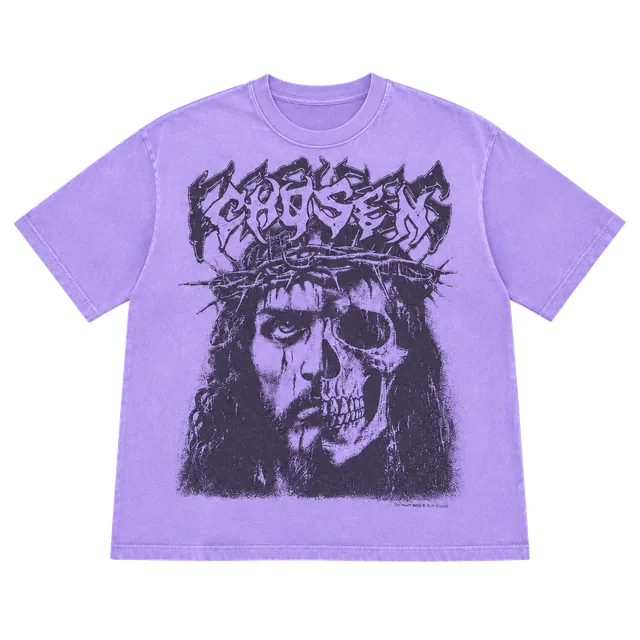 Chosen Jesus Skull T-Shirt Size Medium Oatmeal Bigger Than Satan