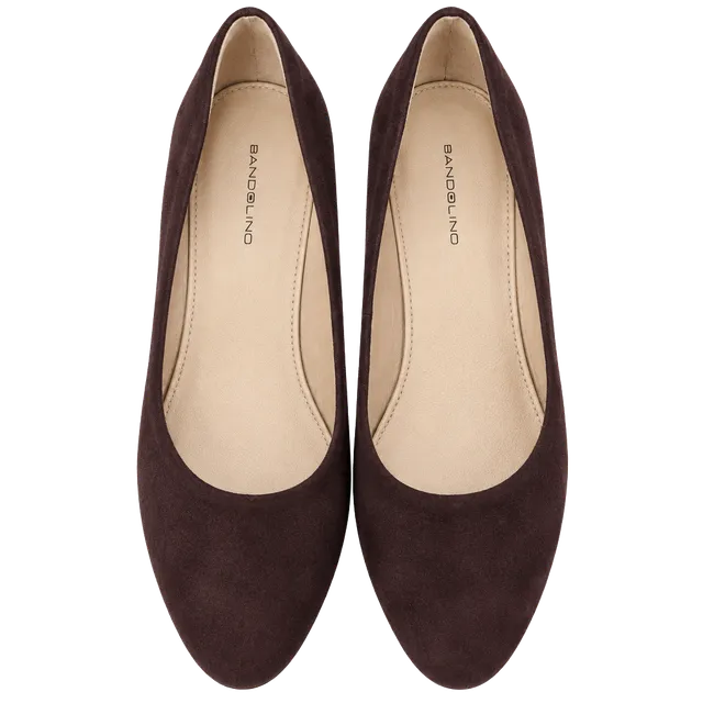 Bandolino Brown Suede Wedge Pumps Women’s 9.5M – 2” Heel