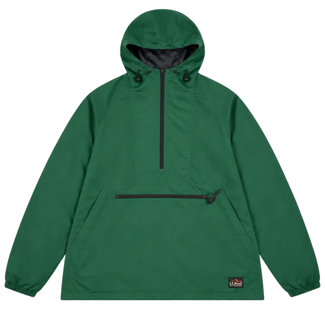 L.L.Bean Anorak Jacket Size XX-Large Green Thinsulate Pullover Hooded