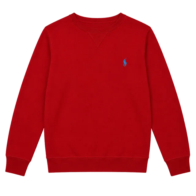 Polo Ralph Lauren Sweatshirt Crewneck Men's Size L Red Blue Pony Pullover