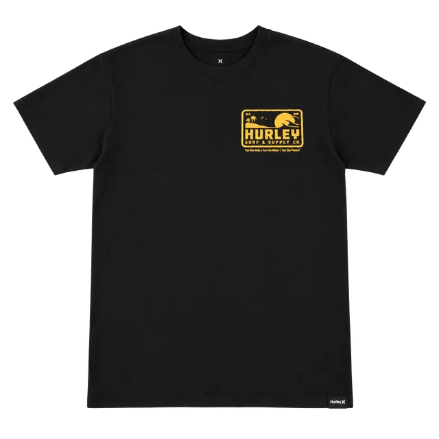 Hurley Surf & Supply Co T-Shirt Size S Black Graphic Tee