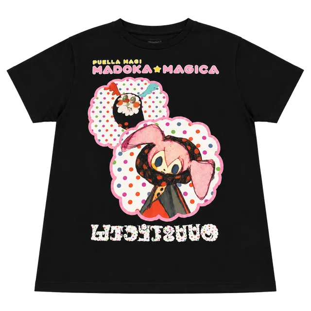 Puella Magi Madoka Magica Charlotte Graphic T-Shirt Large Black Cotton