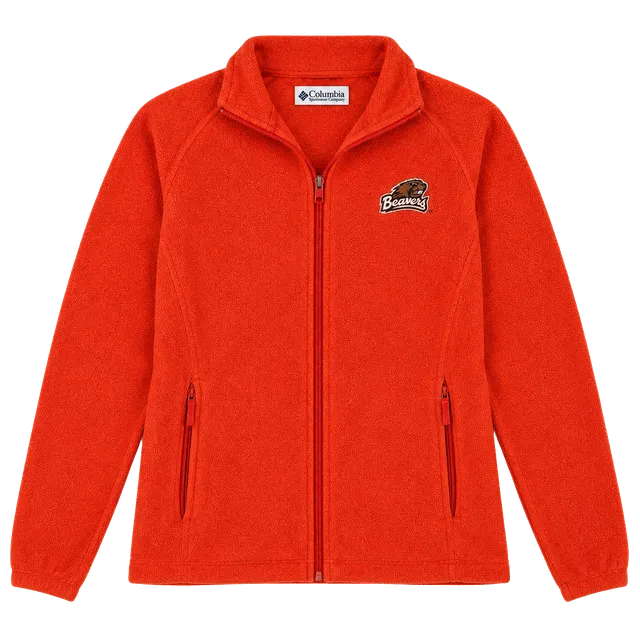 Columbia Oregon State Beavers Full Zip Fleece Jacket XL Orange
