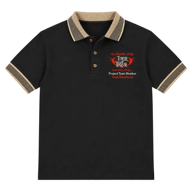 Disney Tower of Terror Polo Size XL Black Project Team Member