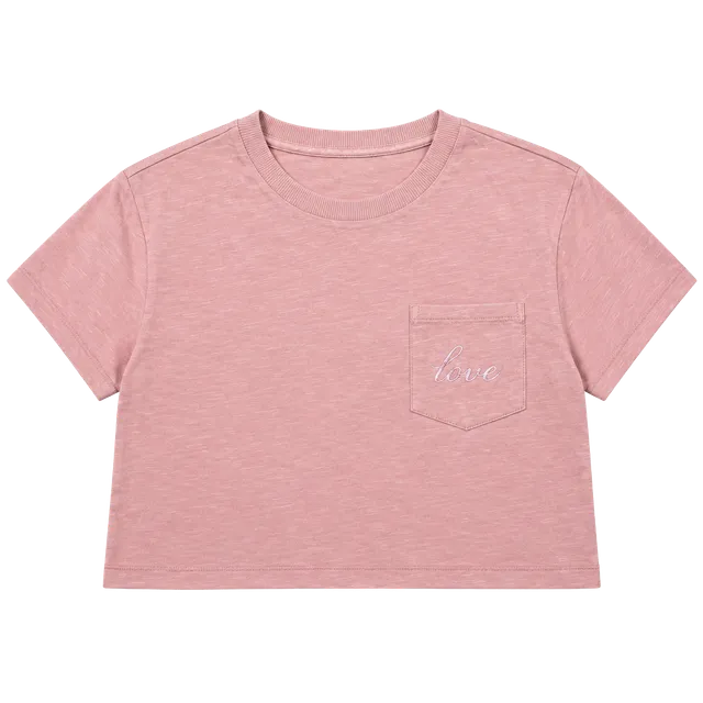 Victoria's Secret Crop Top Size L Pink Love Pocket