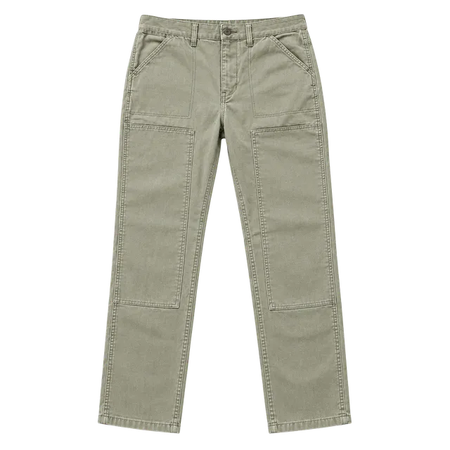 REI Co-op Womens 12 Trailsmith Double Knee Utility Canvas Pants Green Khaki