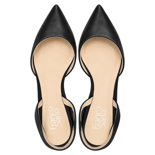 Franco Sarto Jacer Slingback Pump Black Leather