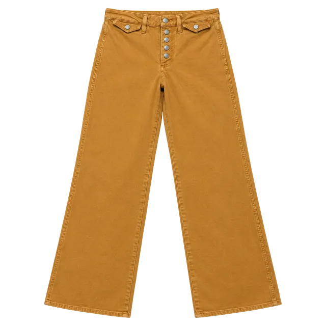 Amo Sylvia Straight Jeans Size 25 Yellow Brushed Cotton