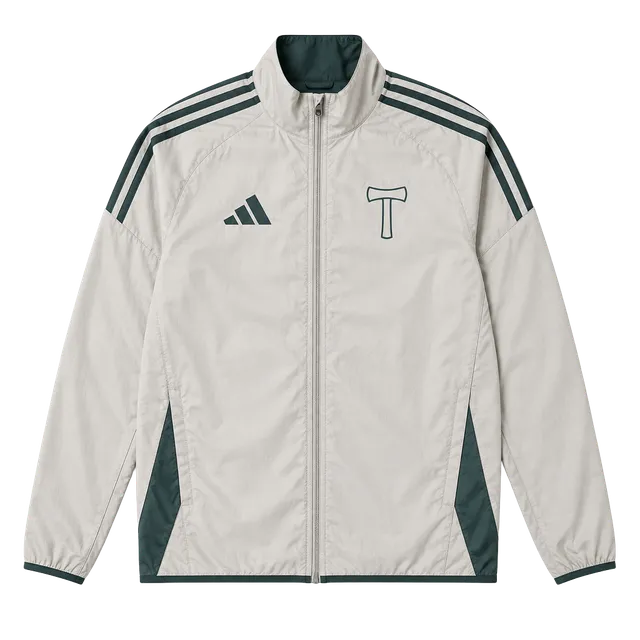 Adidas Reversible Windbreaker Jacket Beige Green