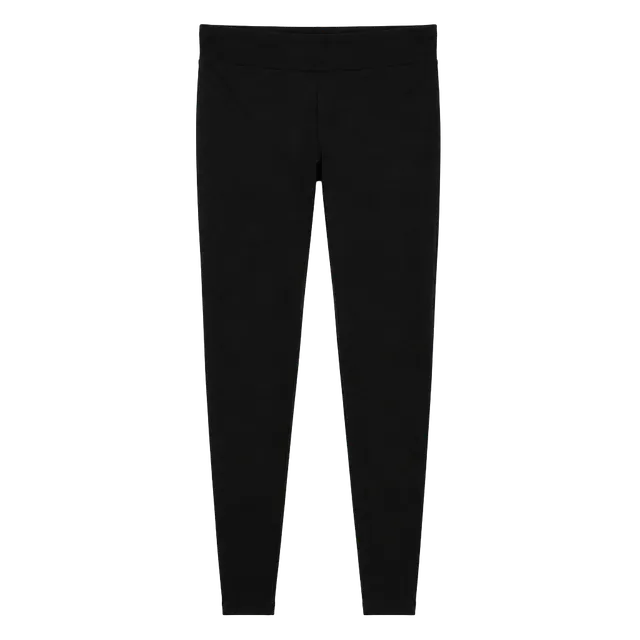High-Waist Black Maternity Leggings with Supportive Panel