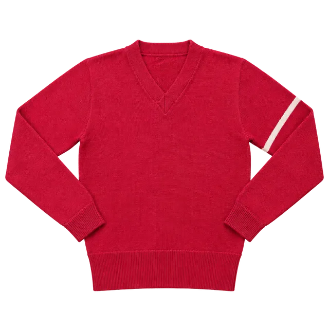 Vintage 1950’s Varsity Award Sweater Red V-Neck