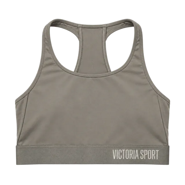 Victoria Sport The Player Sport Bra Size L Gray Racerback