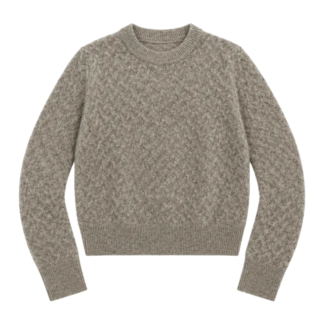 Lululemon Beige Cable-Knit Pullover Alpaca Hair Nylon Women's Size XS