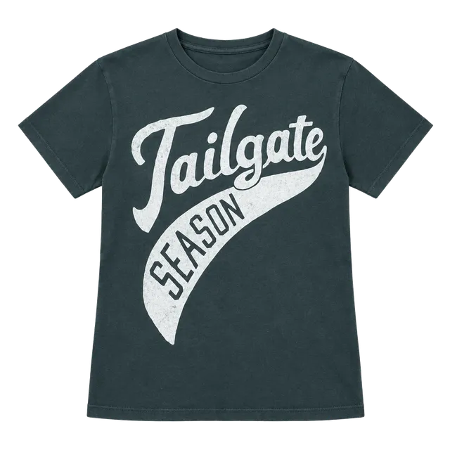 Daydreamer Tailgate Season 100% Cotton T-Shirt Size M Dark Gray