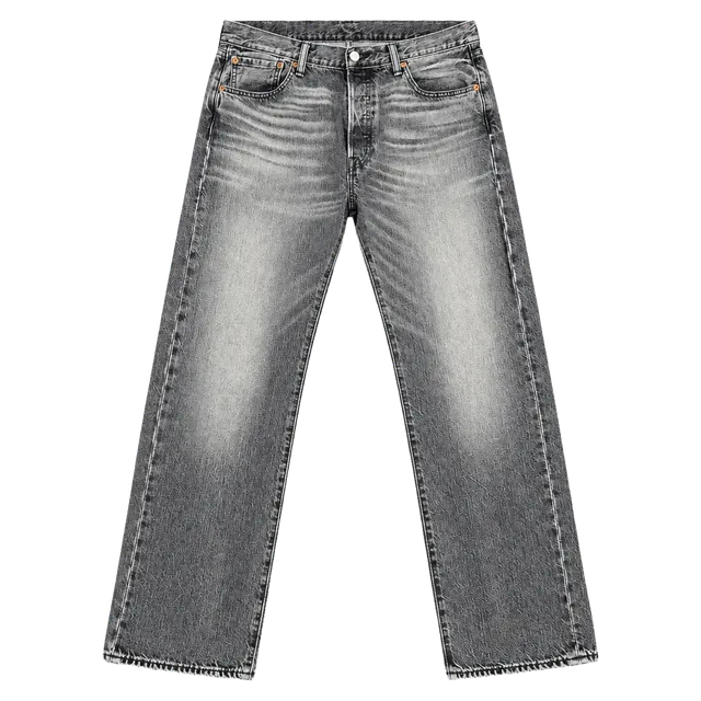 Levi's 501 Straight Leg Jeans 34x30 Grey Denim Button Fly