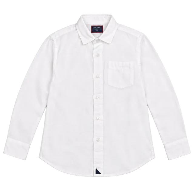 UNTUCKit Wrinkle Free Shirt Size 8 White Button Down