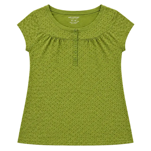 No Boundaries Shirt Size XL Green Patterned Button Front Short Sleeve