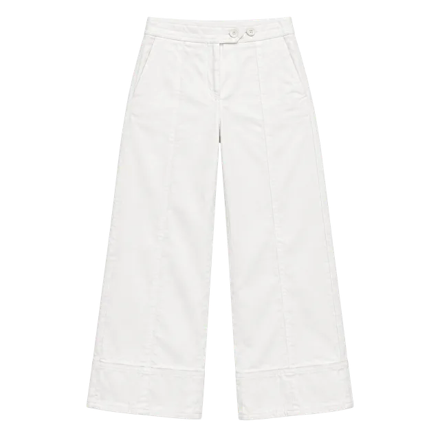 Ann Taylor LOFT Cropped Straight Leg Pants Beige Cotton Stretch Size 6