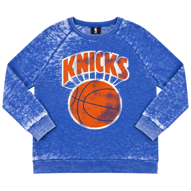 NBA New York Knicks Sweatshirt Size M Mineral Wash Blue Crewneck