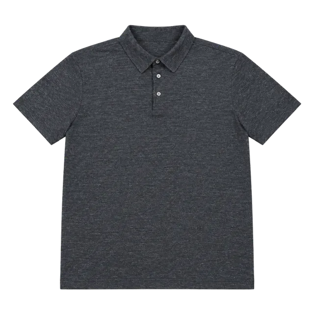 Buck Mason Polo Sweater Size Large Dark Gray Knit Short Sleeve