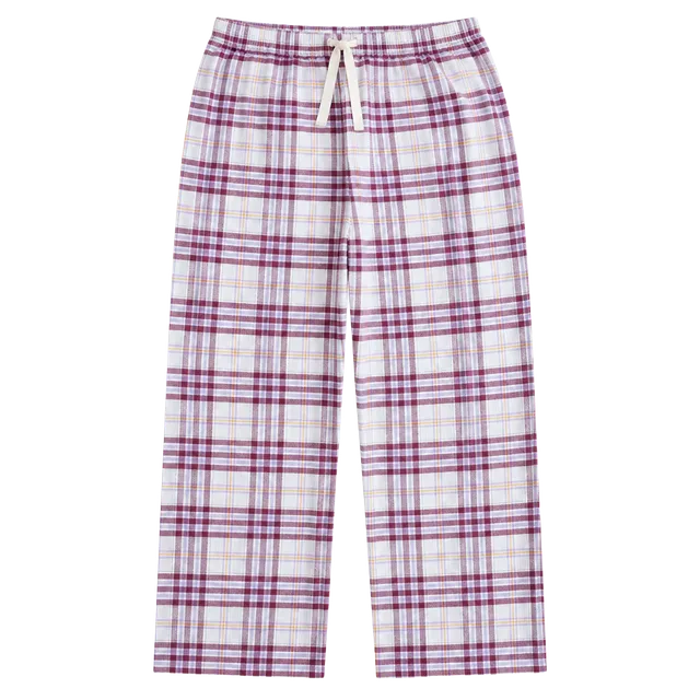 Forever Spoiled Pajama Pants Size L Pink Plaid Flannel Sleepwear