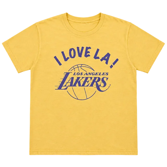 Vintage Gildan Los Angeles Lakers I Love LA T-Shirt Size XL Gold Y2K 2000