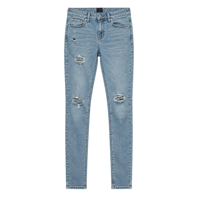Fashion Nova Ripped Skinny Jeans Light Blue Distressed