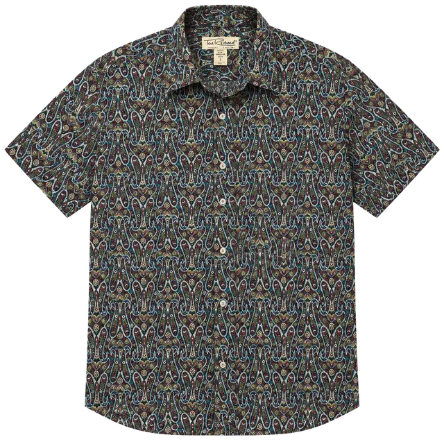 Tori Richard Paisley Hawaiian Aloha Shirt Cotton Lawn Resort Size L
