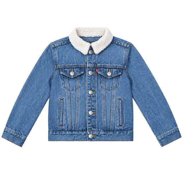 Levi Strauss & Co. Sherpa Trucker Jacket Size 4T Blue Denim