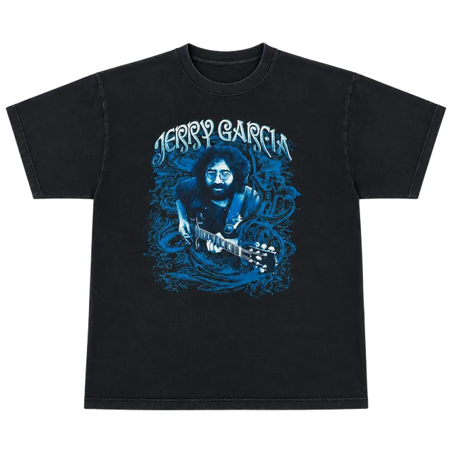 Tultex Jerry Garcia T-Shirt Size XL Vintage 90s Black Rock Band Tee
