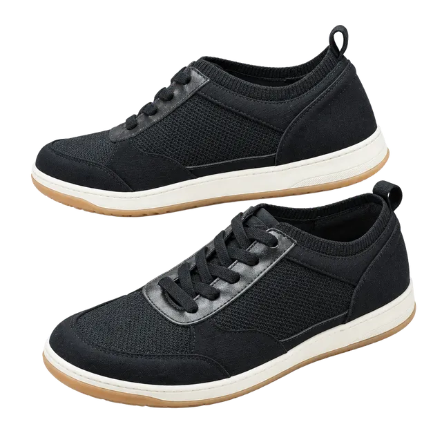 LifeStride Dynamic Sneakers Size 7.5M Black Walking Shoes