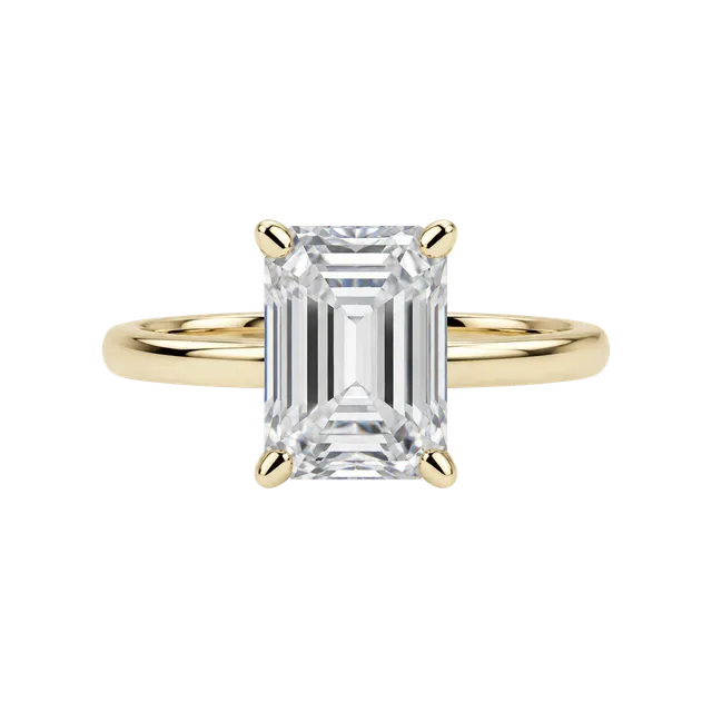 Zengori Emerald Cut CZ Ring Size 5 Gold Plated S925