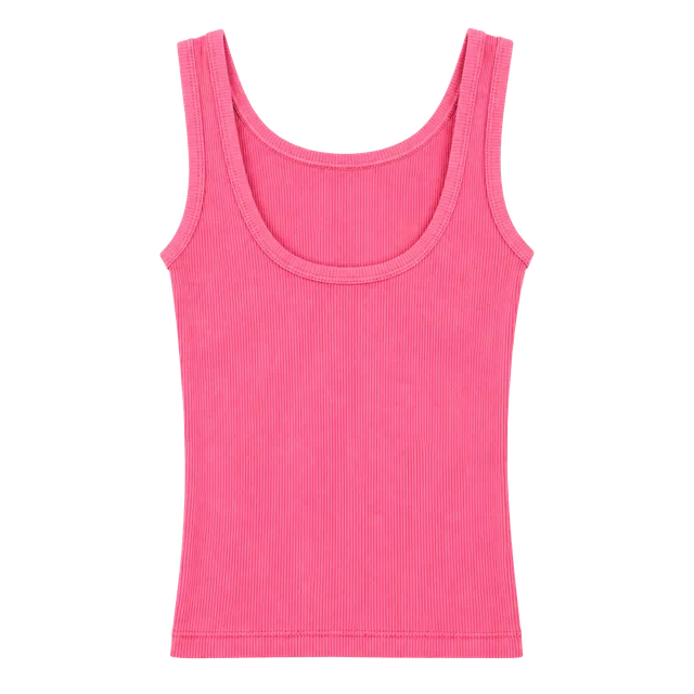 SKIMS Cotton Rib Tank Top Size XXS/XS Pink Crop Scoop Neck