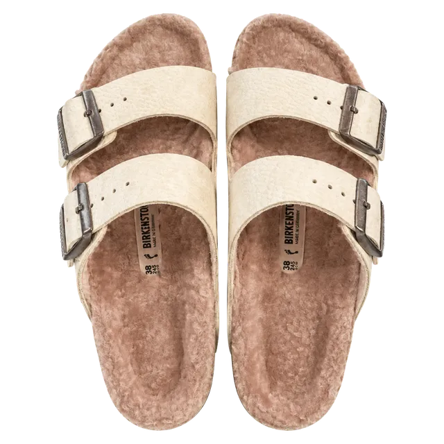 Birkenstock Arizona Shearling Size 38 Pink Sandals