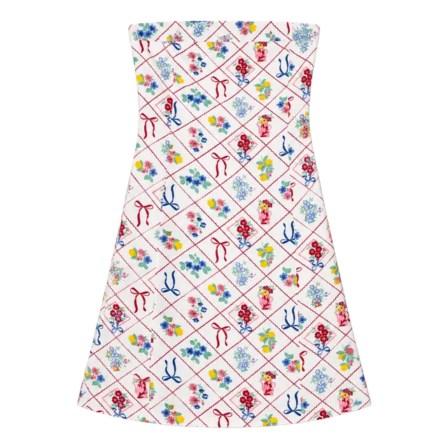 Jessica Simpson Mini Strapless Dress Floral