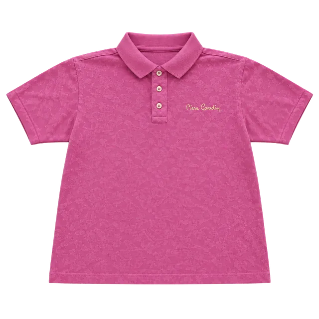 Cotton Deluxe Polo Shirt Pink Embroidered The Marbella