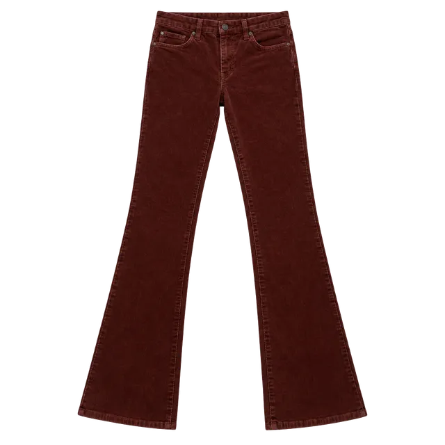 KUT from the Kloth Corduroy Flare Pants Size 4 Red Burgundy