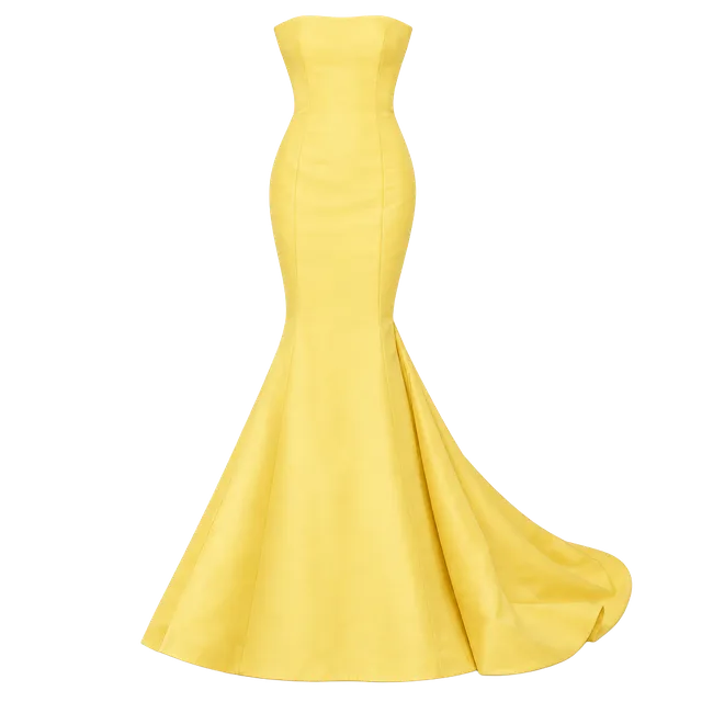 Sherri Hill 52390 Strapless Mermaid Dress Size 4 Yellow