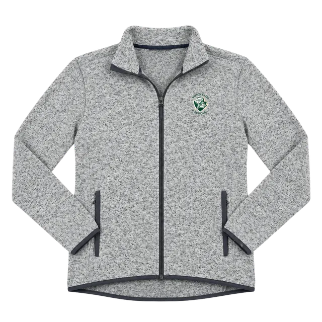 Port Authority Notre Dame High School Fleece Jacket Size M Gray Full Zip