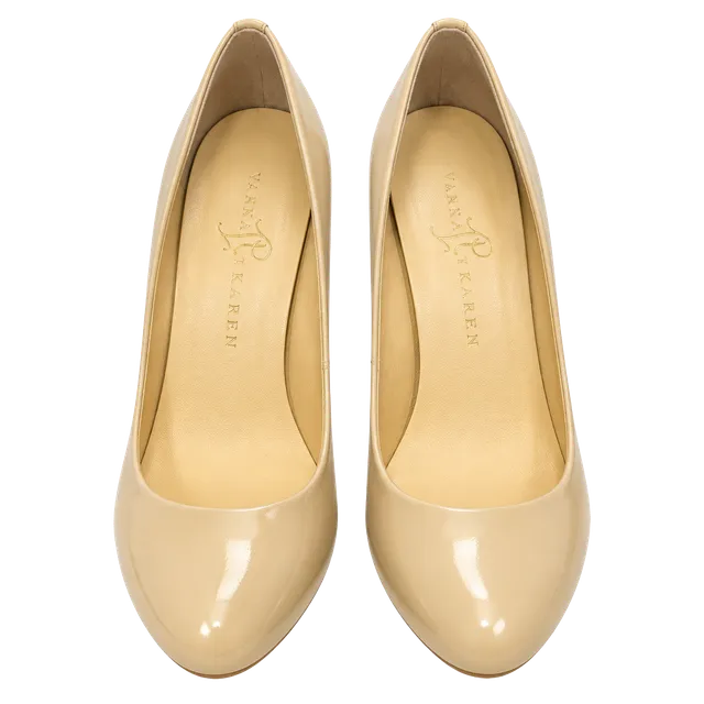 Ivanka Trump Patent Leather Pumps Nude Beige Heels