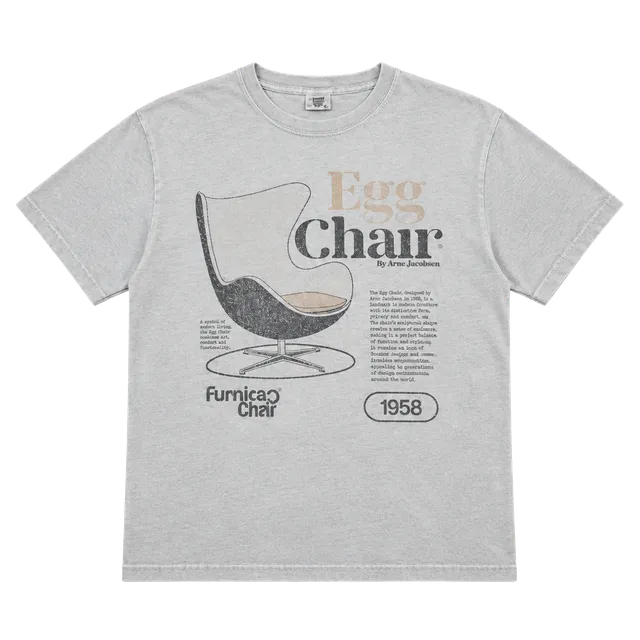 Vintage Graphic Egg Chair Men’s T-Shirt Arne Jacobsen 1958