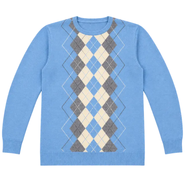 Pendleton Argyle Merino Wool Sweater Size S Light Blue Crewneck