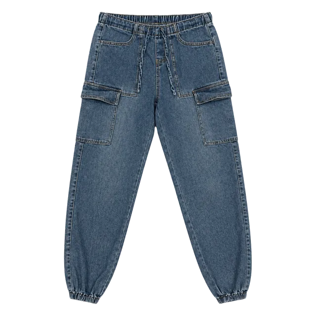 No Boundaries S Y2K Denim Cargo Jogger Pants Women’s Small Utility Streetwear
