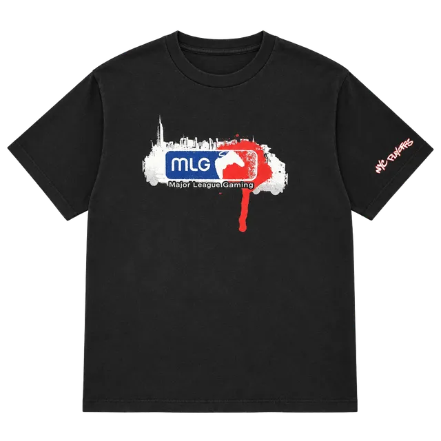 Major League Gaming MLG NYC Playoffs Graphic T-Shirt Size L Black