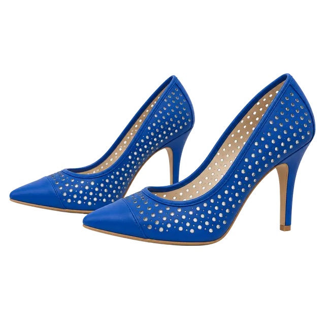 Christian Siriano Women Slip on Shoes Heels Blue with holes ...,