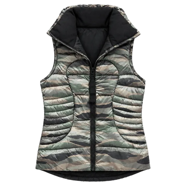 Lululemon Fluffin Awesome Vest Size 2 Camo Puffer