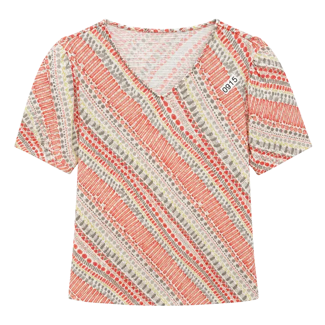 Chico’s blouse shortsleeve pullover med