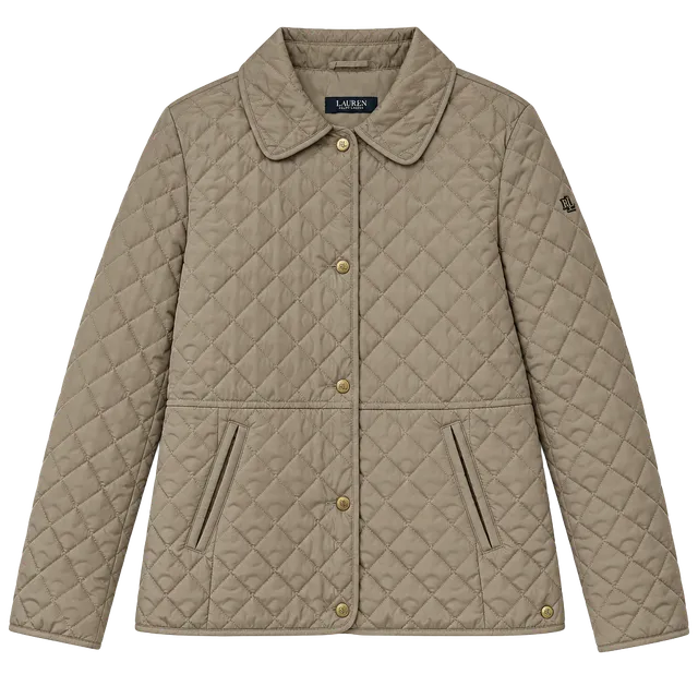 Lauren Ralph Lauren Quilted Jacket Size M Tan